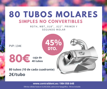 OFERTA - 80 Tubos Bucales Simples No Convertibles, NORTHPLUS ORTHODONTICS